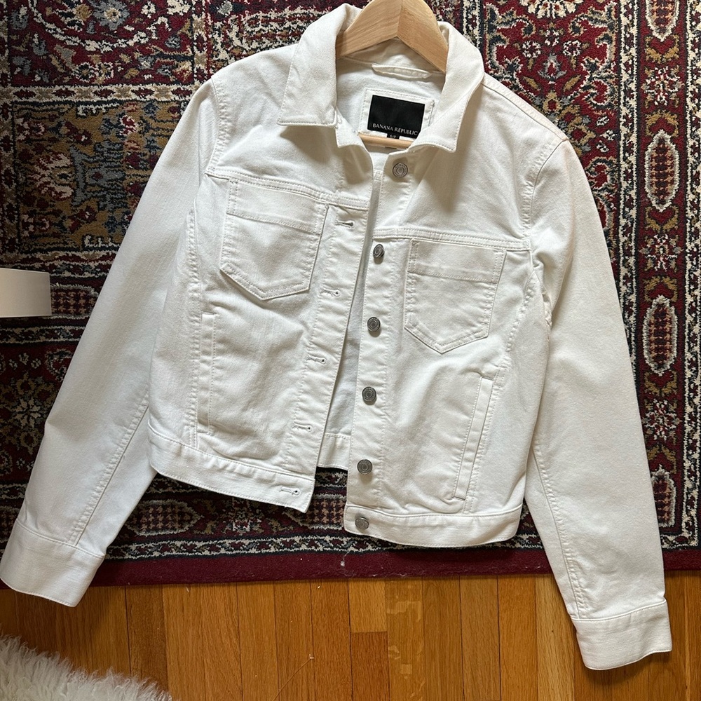 Banana Republic White Denim Jacket